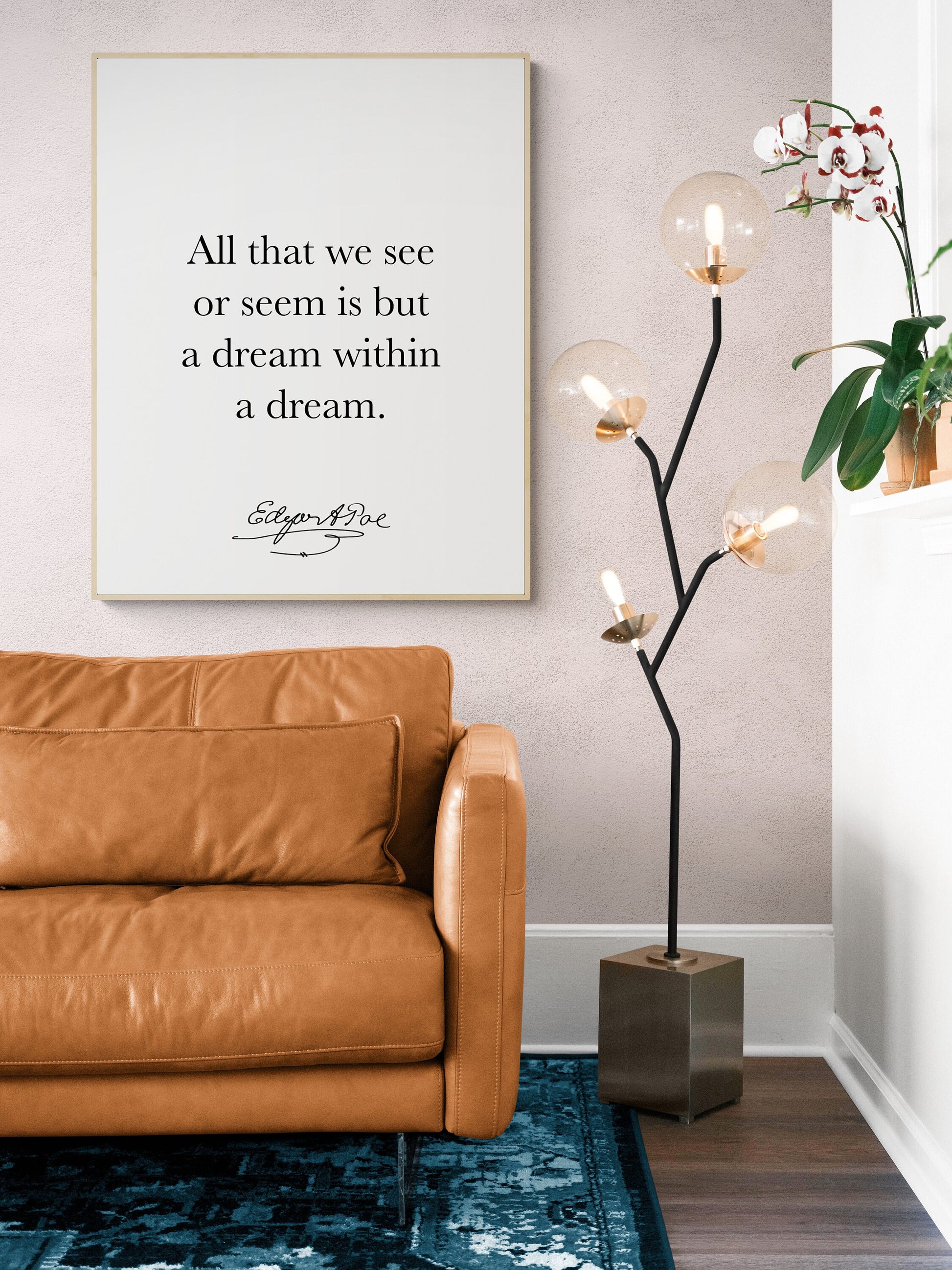 A Dream Within A Dream | Edgar Allan Quote | American Gothic Poetry | Art Print