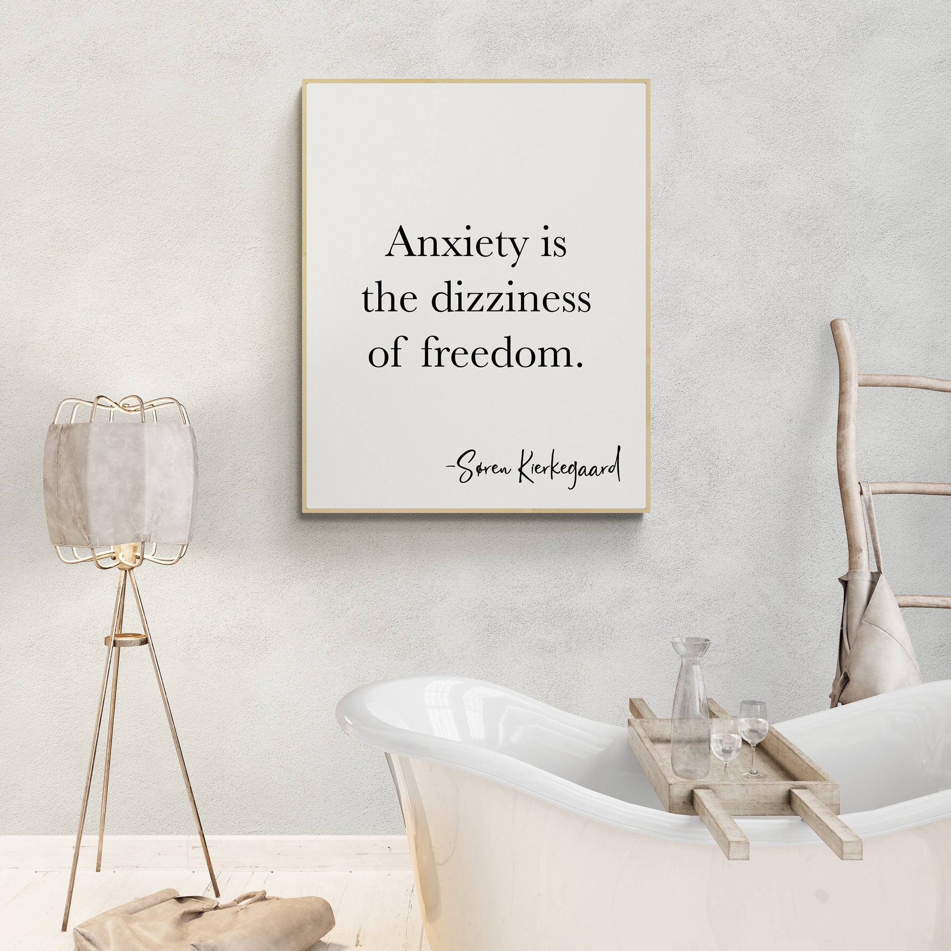 Anxiety Is The Dizziness Of Freedom | Soren Kierkegaard | Art Print