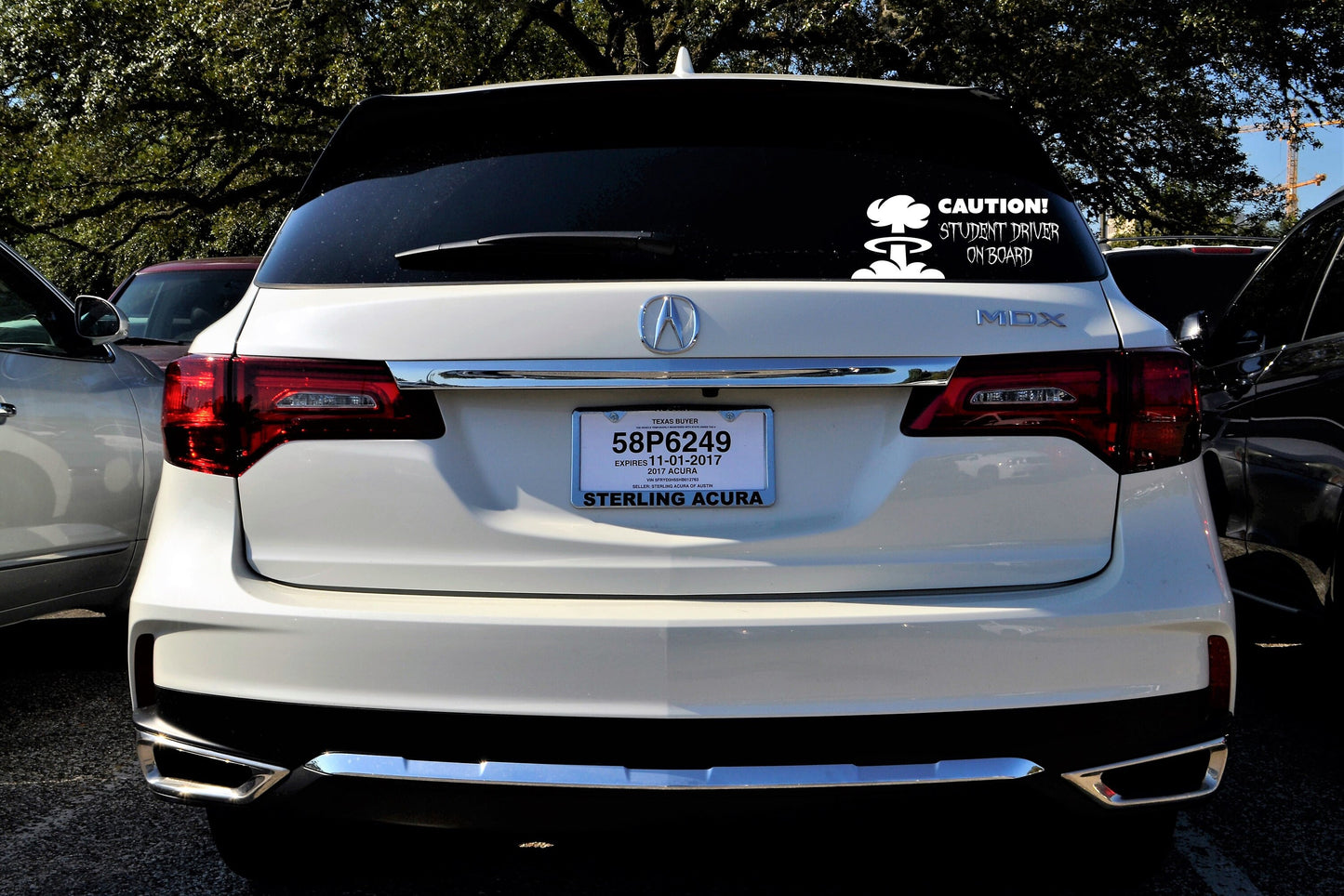 Caution Student Driver on Board | Vinyl Car Decal | Family | Humor | Funny | Car | Van | Vinyl Sticker