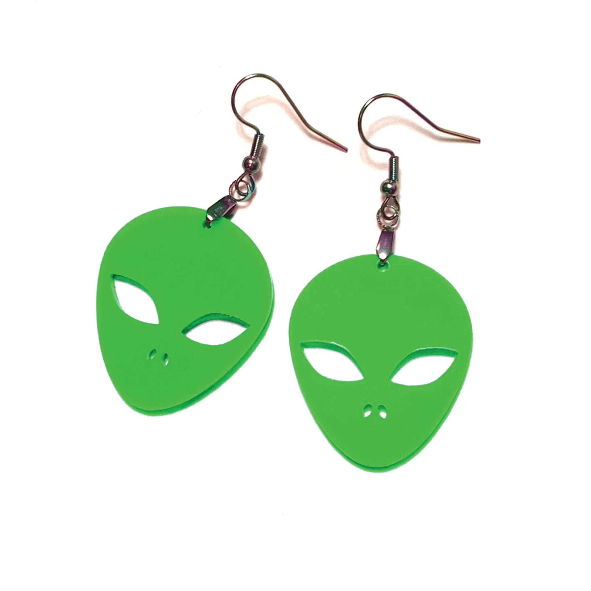 Aliens Are Among Us | Wood And Acrylic | Dangle Earring