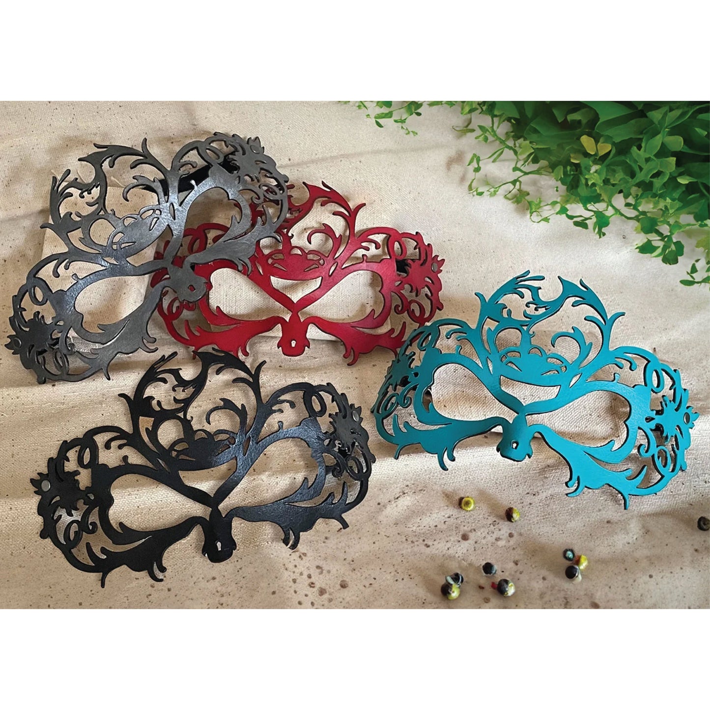 Victorian Elegance Leather Lace Mask | Party Face Covering or Mask