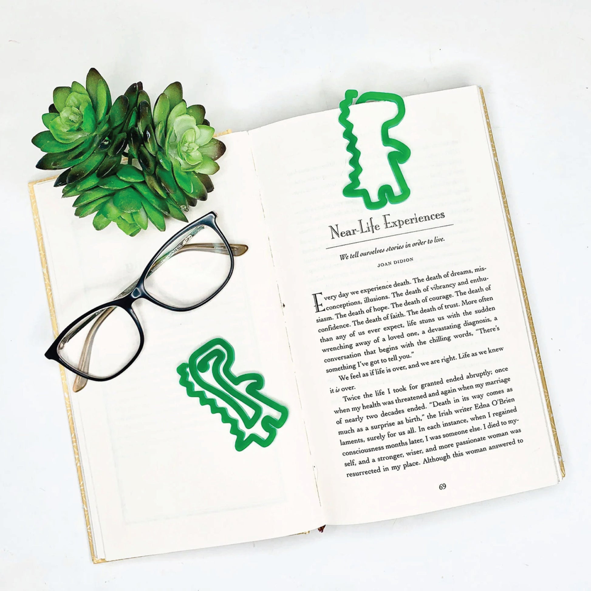 3-in-1 Dinosaur-Shaped Bookmark, Paperclip & Snack Bag Closure