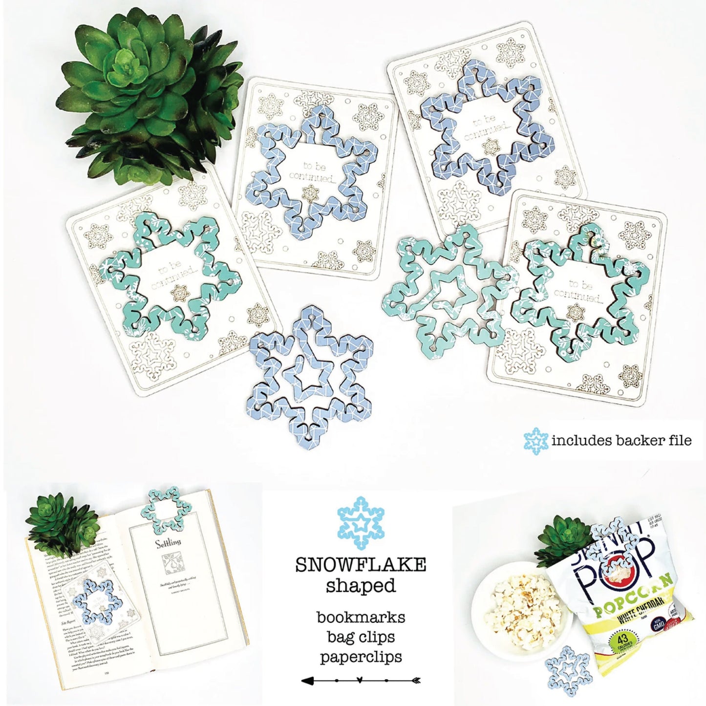 Wooden Snowflake Bookmark DIY Kit - Craft Your Winter Magic