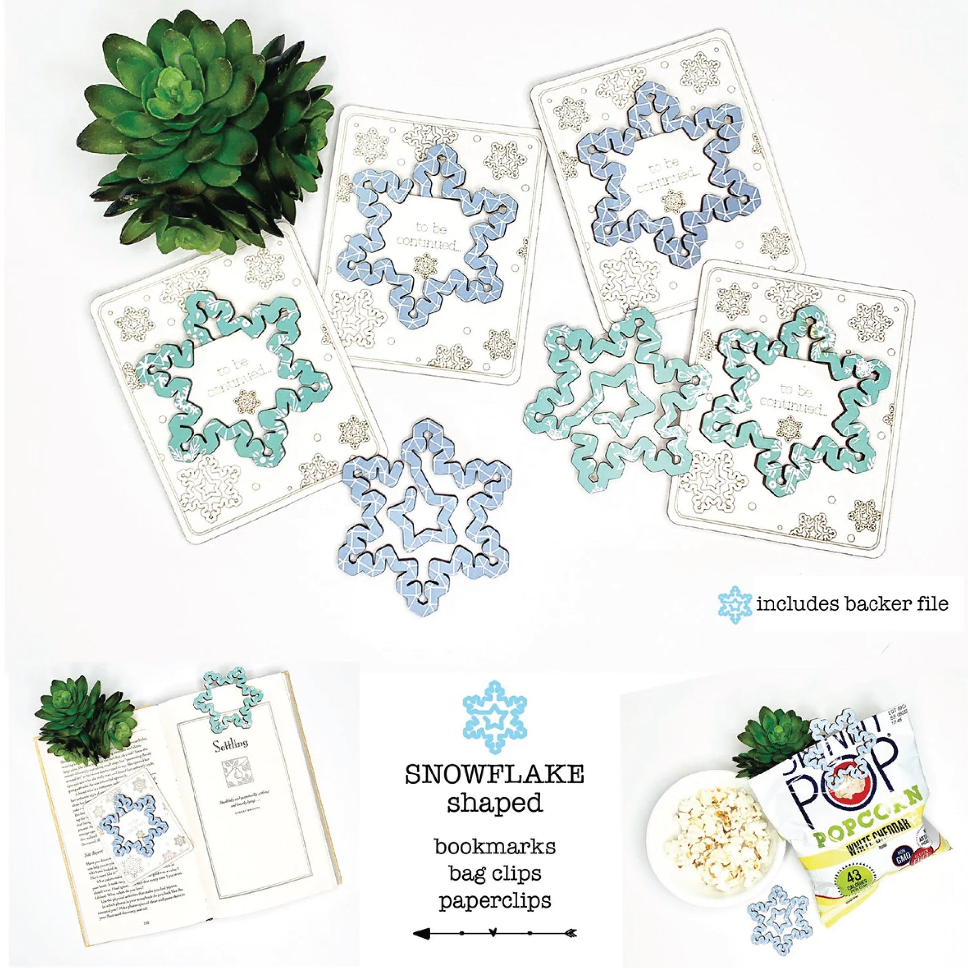 Wooden Snowflake Bookmark DIY Kit - Craft Your Winter Magic