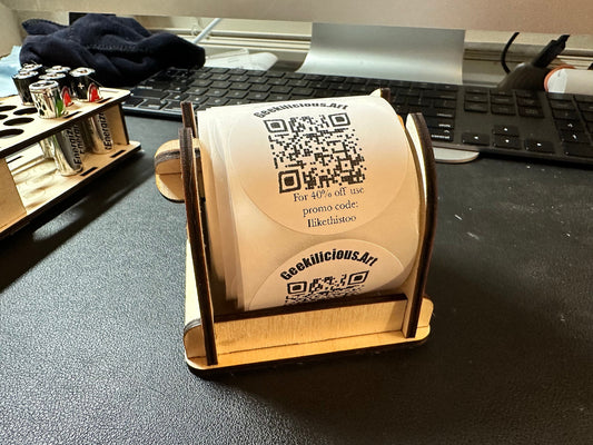 Minimalist Wooden Sticker Dispenser