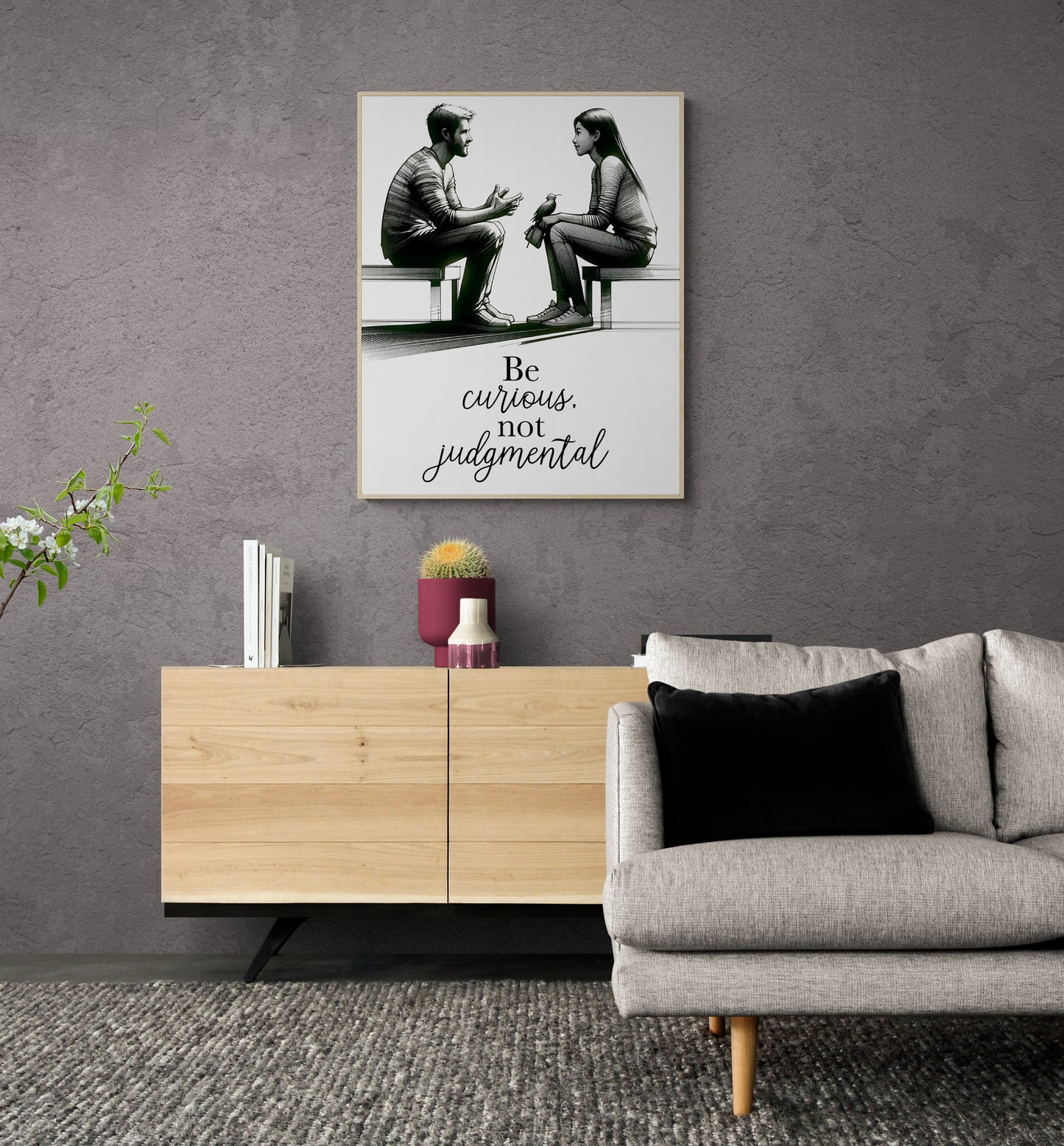Be Curious, Not Judgmental | Walt Whitman | Sketch | Art Print