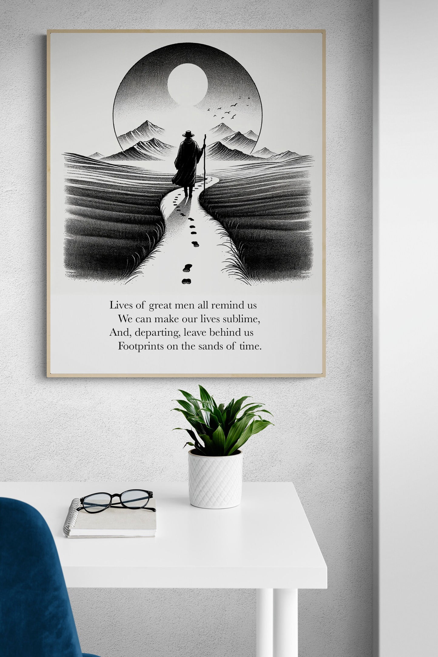 A Psalm of Life by William Wadsworth Longfellow Sketch Art Print