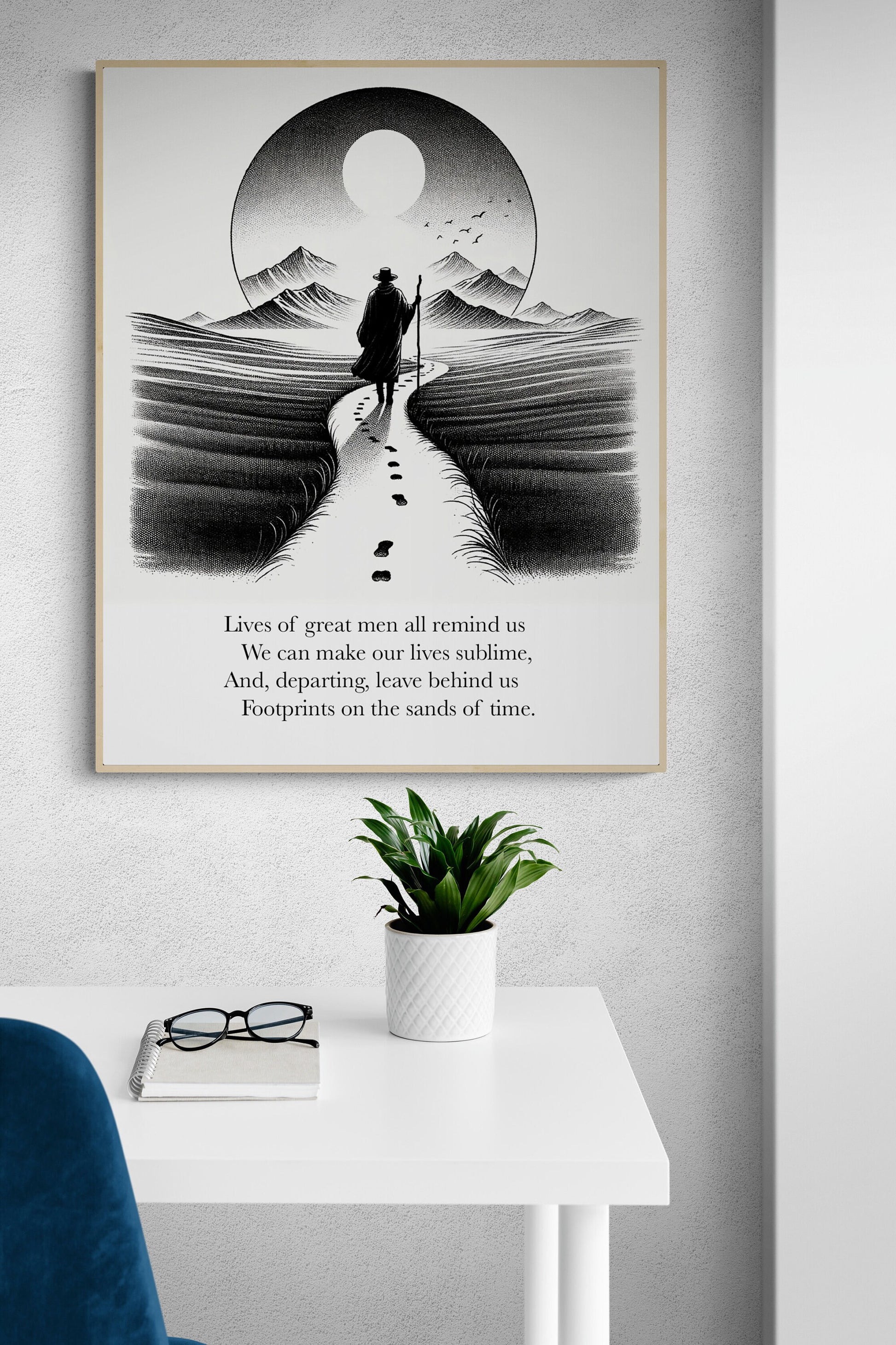 A Psalm of Life by William Wadsworth Longfellow Sketch Art Print