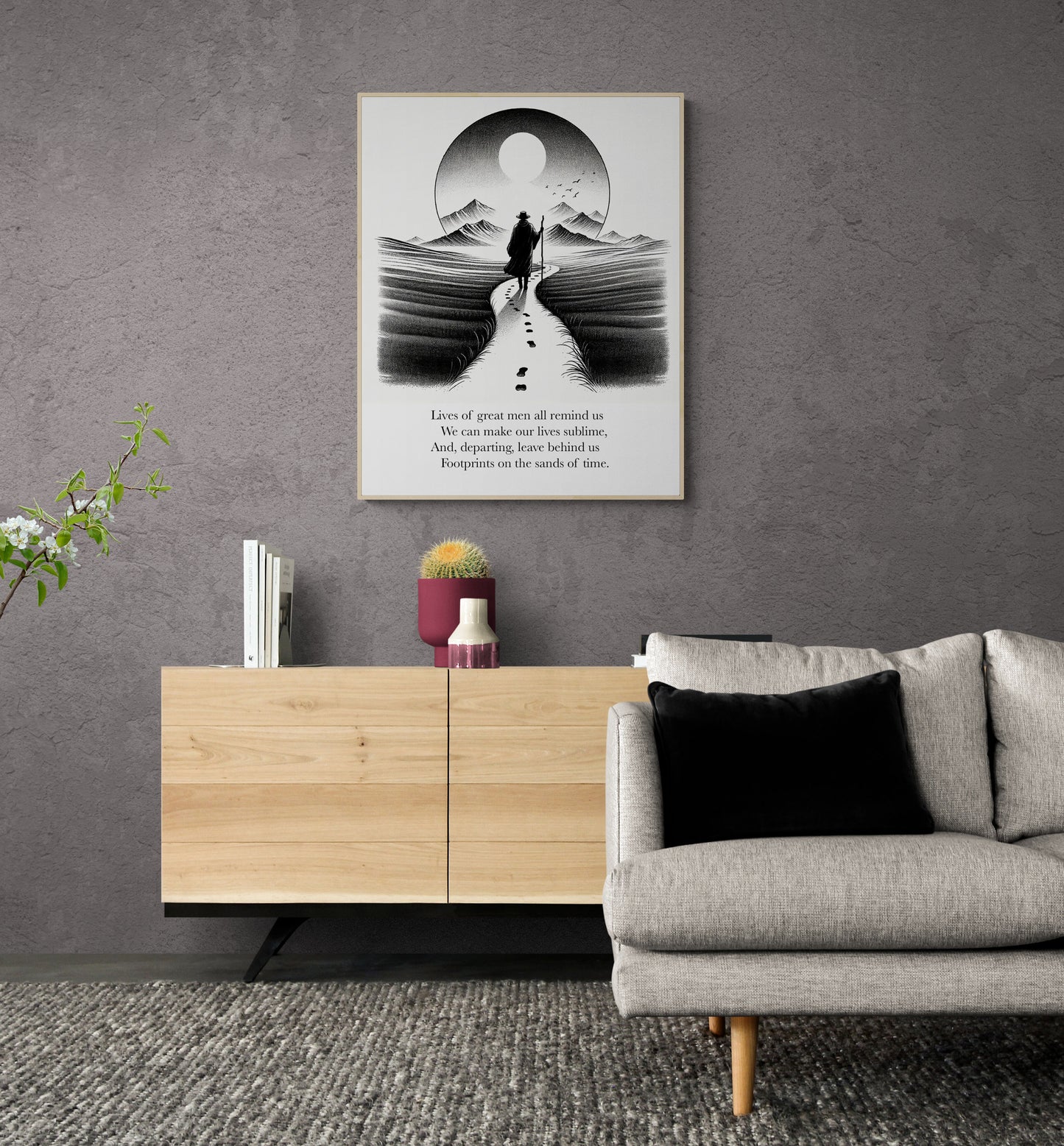 A Psalm of Life by William Wadsworth Longfellow Sketch Art Print