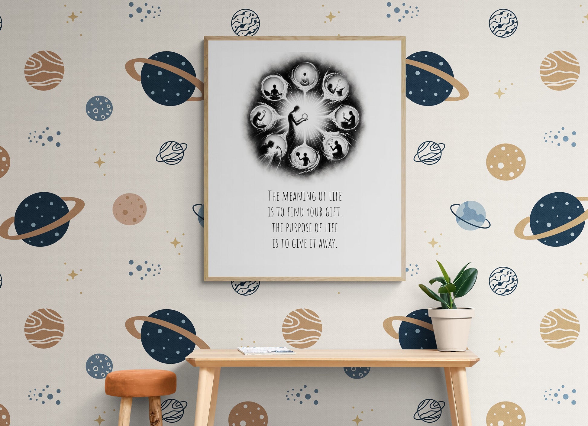 The Meaning Of Life Is To Find Your Gift from Pablo Picasso Inspirational Literature Art Print