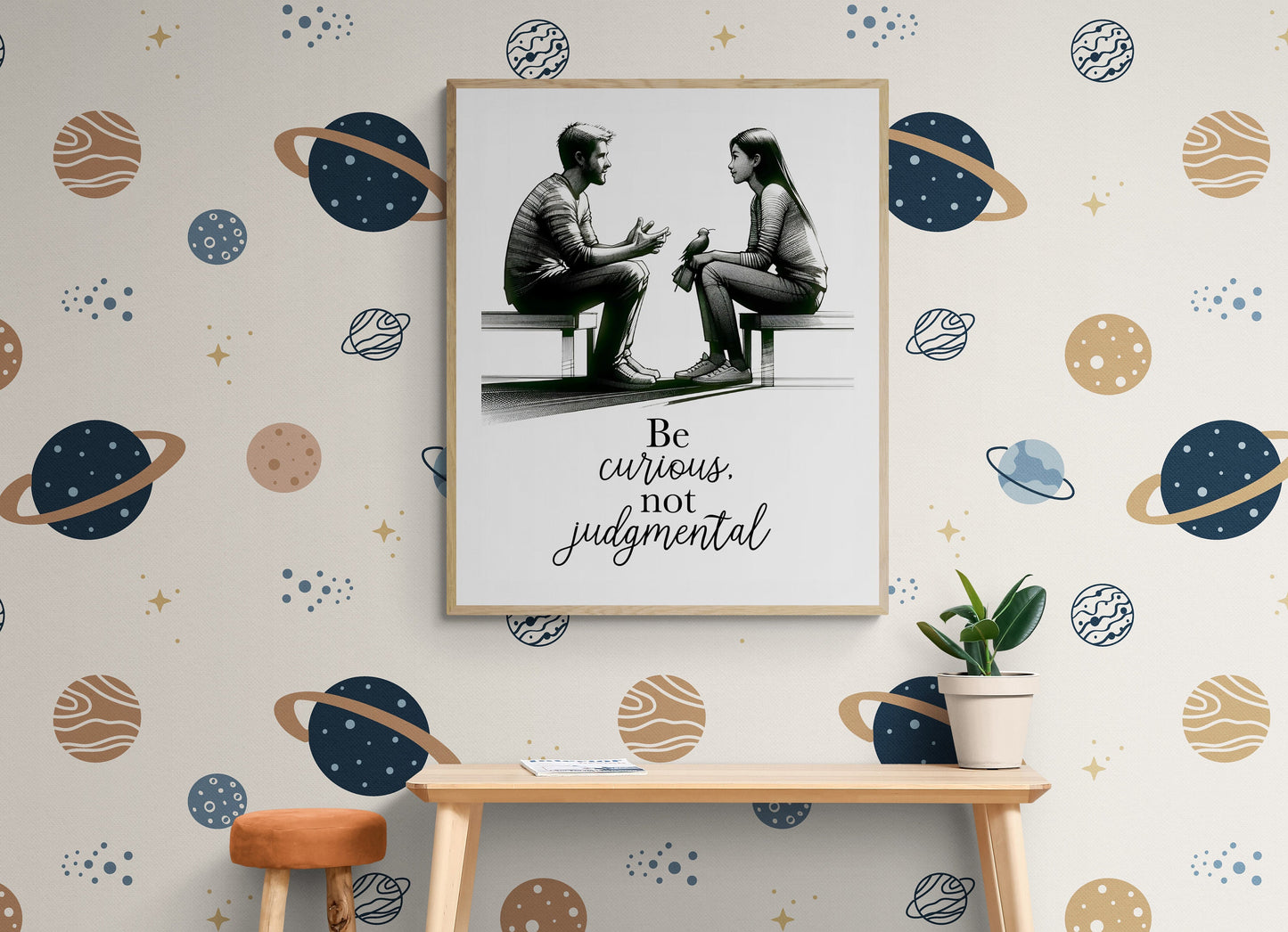 Be Curious, Not Judgmental | Walt Whitman | Sketch | Art Print