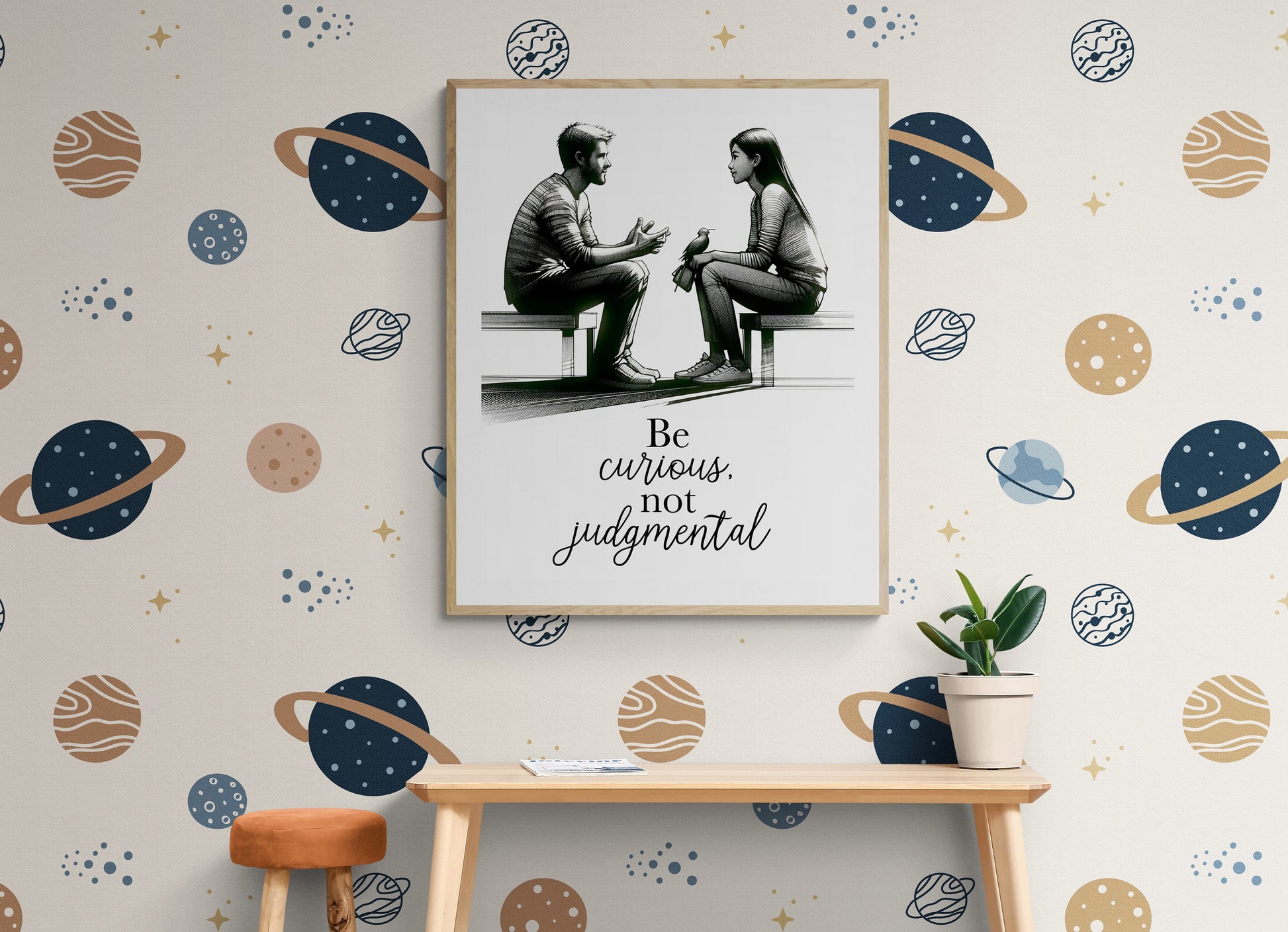 Be Curious, Not Judgmental | Walt Whitman | Sketch | Art Print