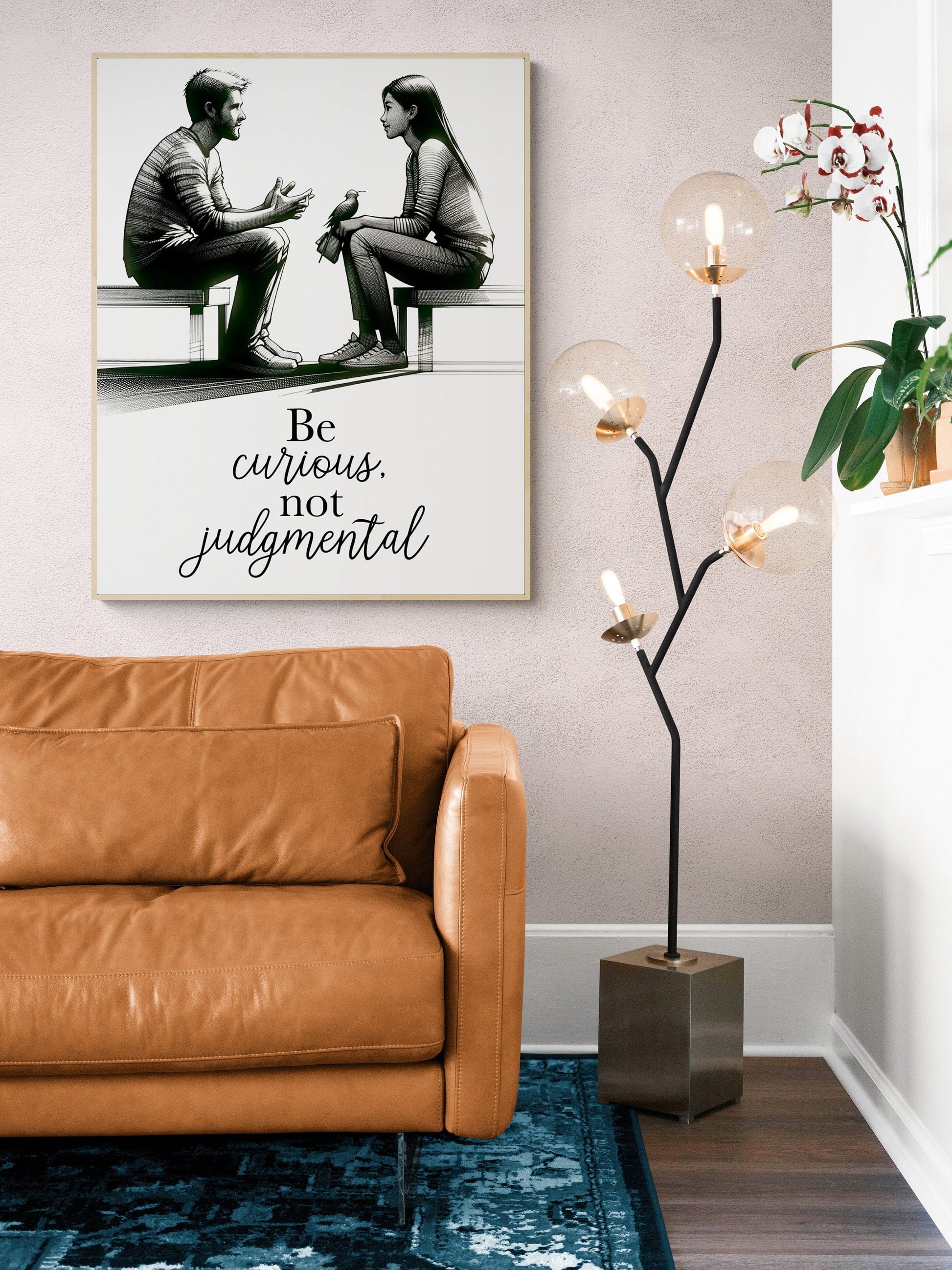 Be Curious, Not Judgmental | Walt Whitman | Sketch | Art Print