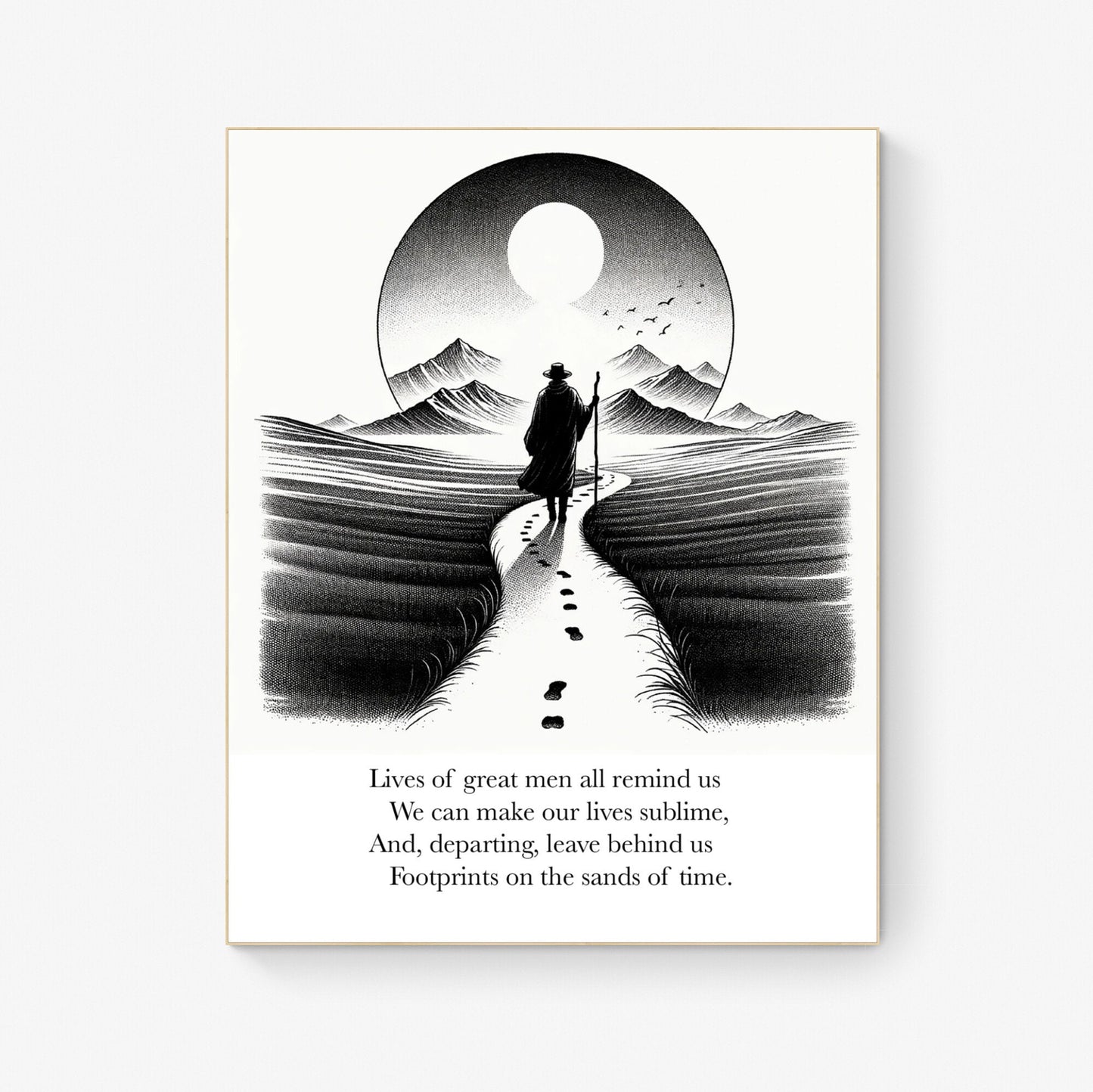 A Psalm of Life by William Wadsworth Longfellow Sketch Art Print