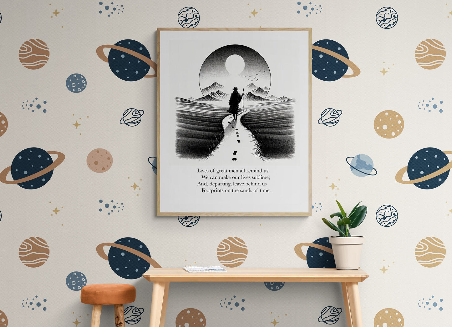 A Psalm of Life by William Wadsworth Longfellow Sketch Art Print