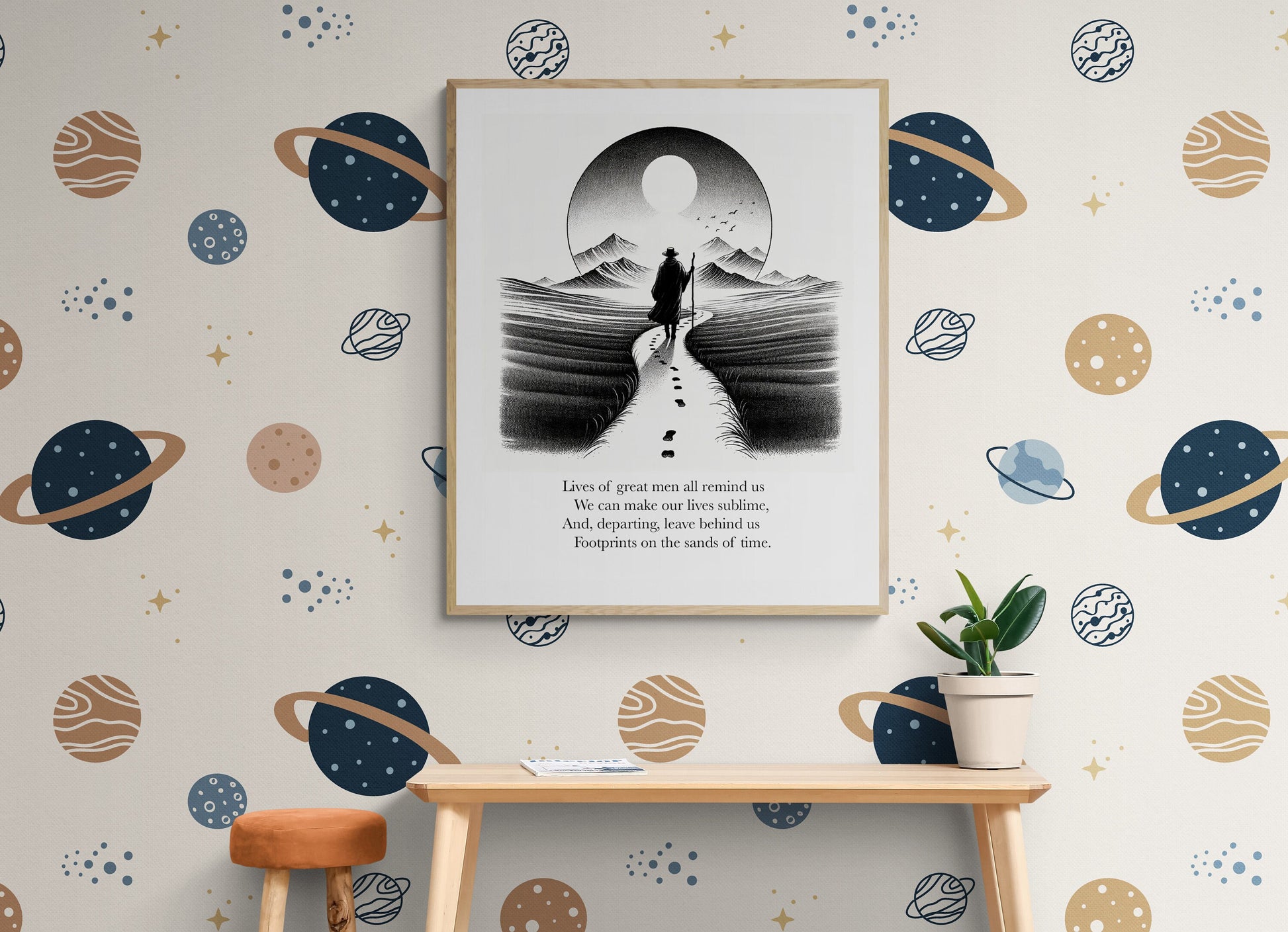 A Psalm of Life by William Wadsworth Longfellow Sketch Art Print