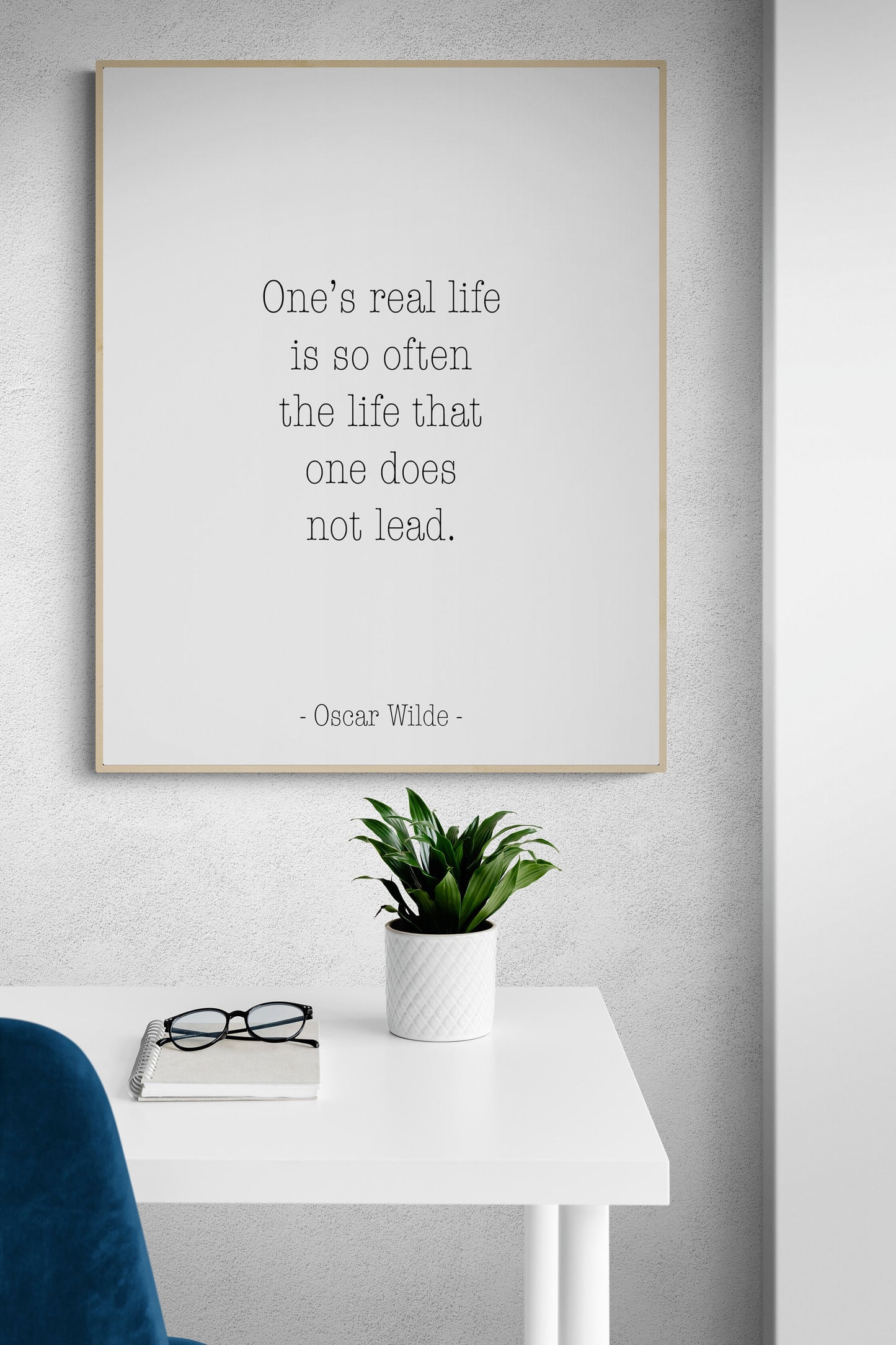Oscar Wilde Quote Print | One's Real Life Is Often The Life That One Does Not Lead | Inspirational Artwork | Literature Artwork