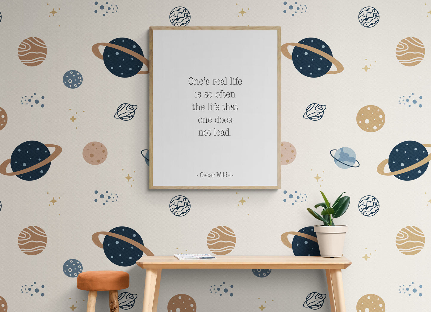 Oscar Wilde Quote Print | One's Real Life Is Often The Life That One Does Not Lead | Inspirational Artwork | Literature Artwork