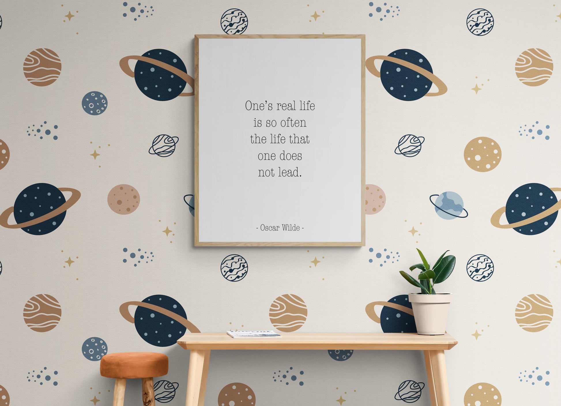 Oscar Wilde Quote Print | One's Real Life Is Often The Life That One Does Not Lead | Inspirational Artwork | Literature Artwork