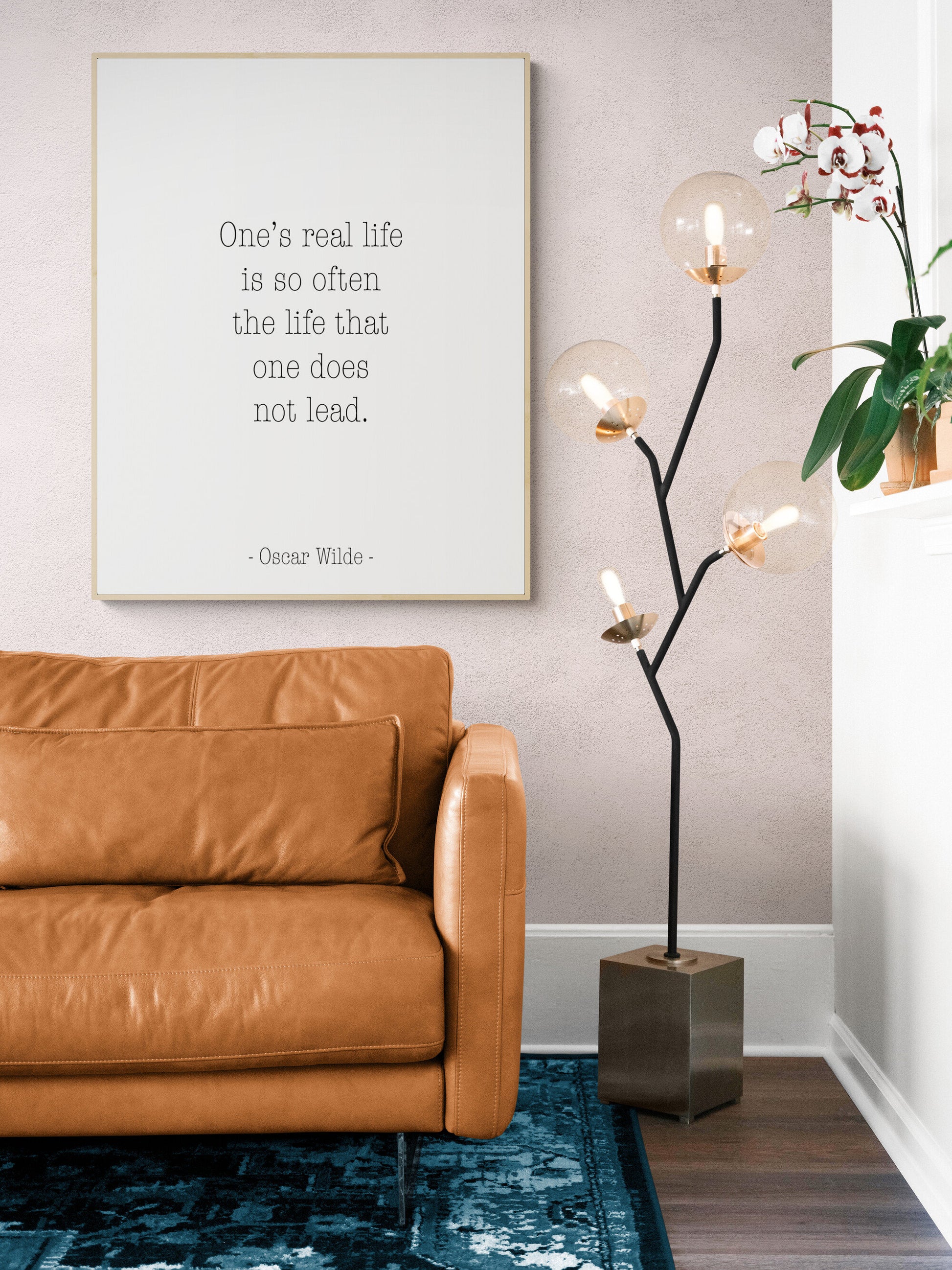 Oscar Wilde Quote Print | One's Real Life Is Often The Life That One Does Not Lead | Inspirational Artwork | Literature Artwork